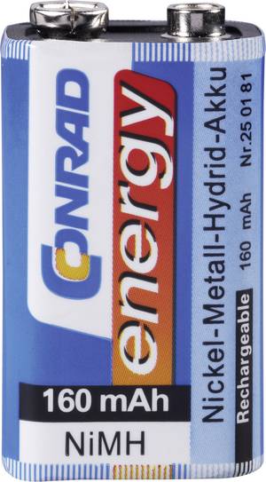 GP Batteries 6LR61 9V Block-Akku NiMH 170 mAh 9.6V 1St. GP Batteries 6LR61 9V Block-Akku NiMH 170 mAh 9.6V 1St.